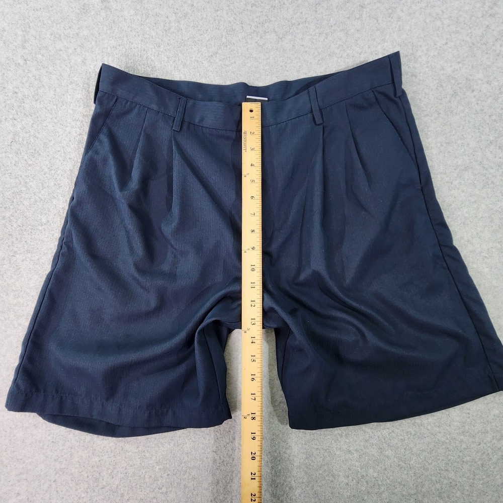 Nike Golf Shorts Men 37x9 Navy Blue Dri-Fit Bermuda Pleated Ribbed 186264 Tag 38 - Picture 4 of 15